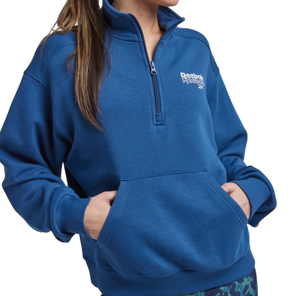 Reebok Identity Quarter Zip Sweatshirt - Uniform Blue, Size XS, NWT - Picture 3 of 5